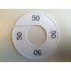Maatring 9 cm wit/zw 50 